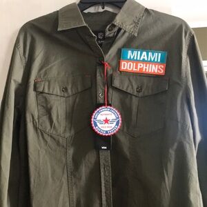 Miami Dolphin new NFL button up woman’s shirt